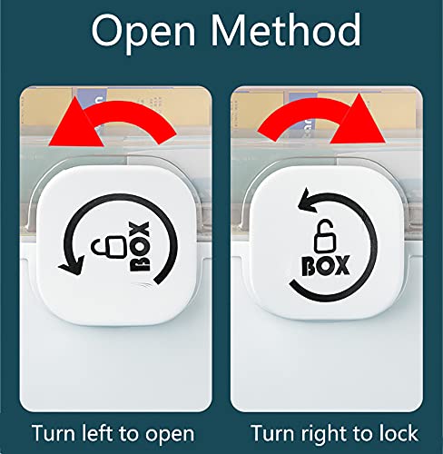 Plastic Storage Box with 3-Tier Fold Tray,Tool Organizer Portable Handled Case,Portable Lockable Container for Arts, Crafts,Cosmetic, Sewing, Toy, Washi Tape, Legom,Clear/White