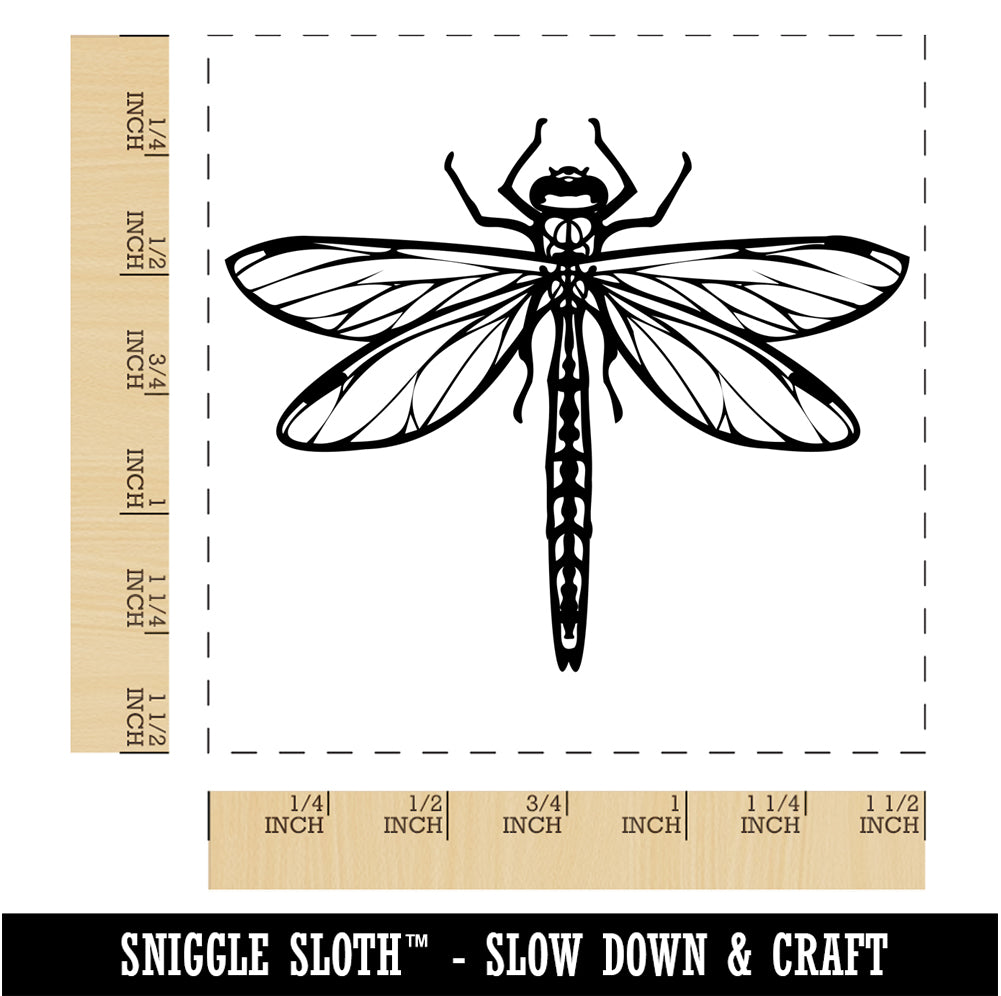 Detailed Dragonfly Insect Darter Darner Self-Inking Rubber Stamp Ink Stamper