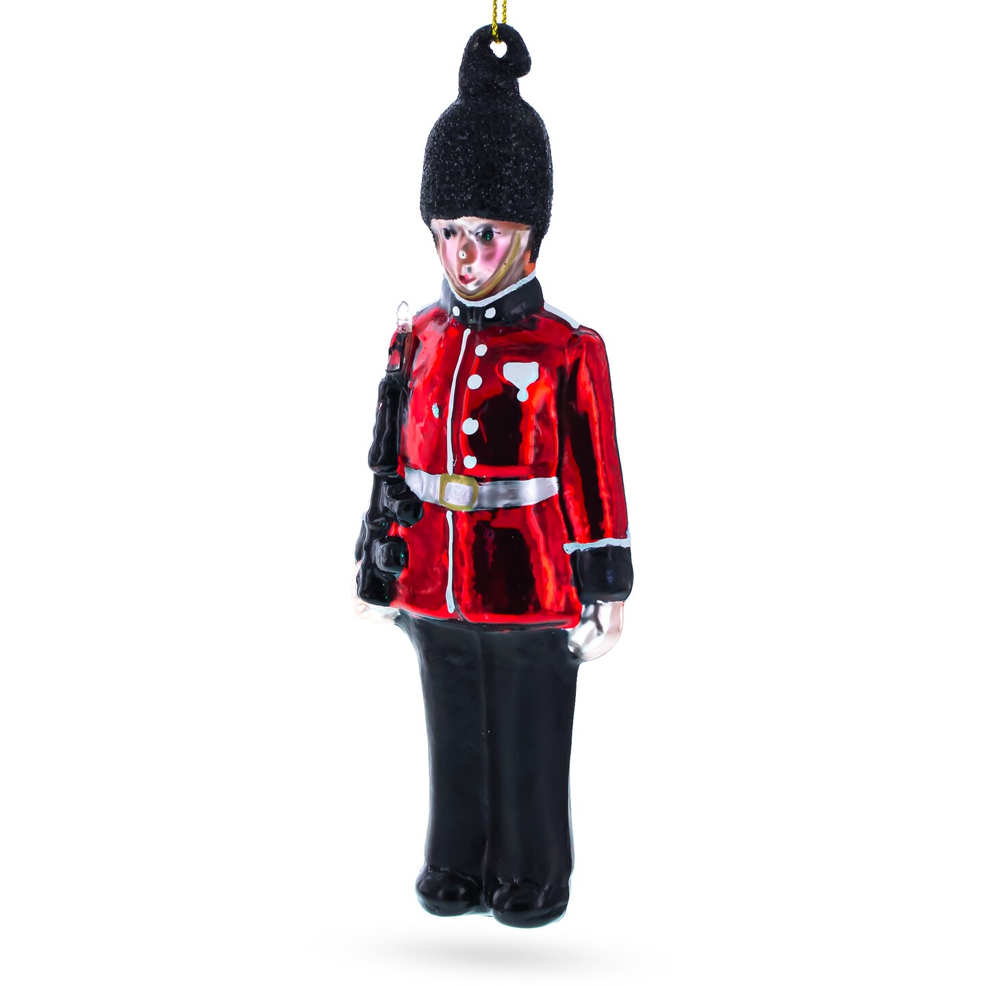 British Royal Guard British Blown Glass Christmas Ornament
