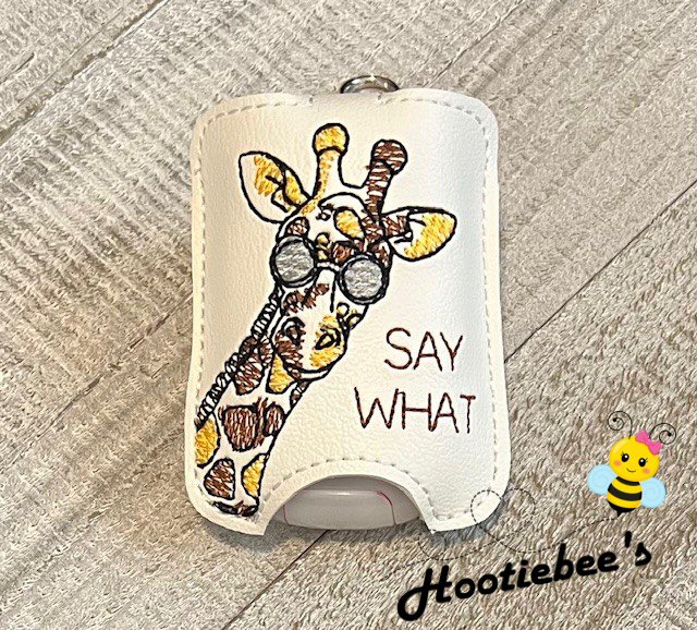 Cool Giraffe Hand Sanitizer Holder and or Lip Balm Holder