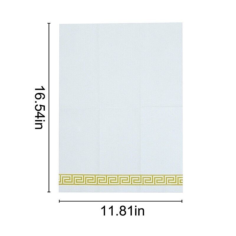 20 White Gold AIRLAID PAPER NAPKINS