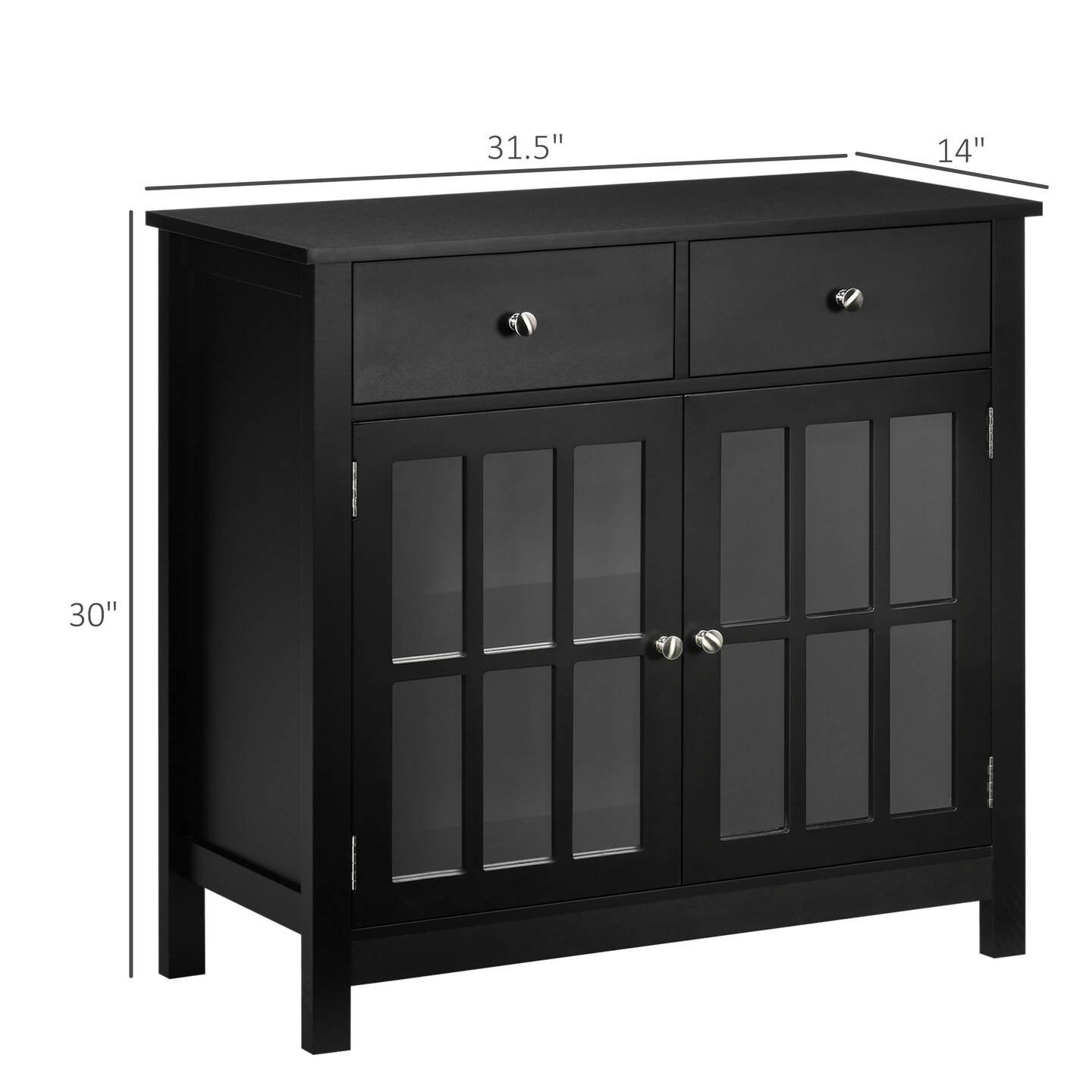 Stylish Glass-Door Buffet Cabinet | 56.1 | Streamline Your Space