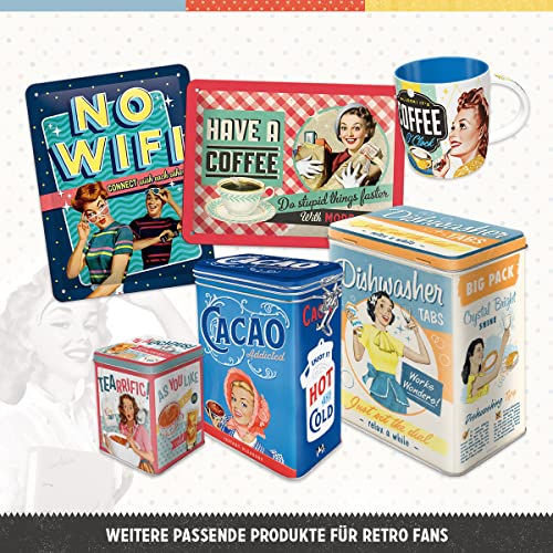 Retro storage tin box L, 101.4 oz, Super Color Detergent &#x2013; Gift idea for your home, metal can for detergent, vintage design