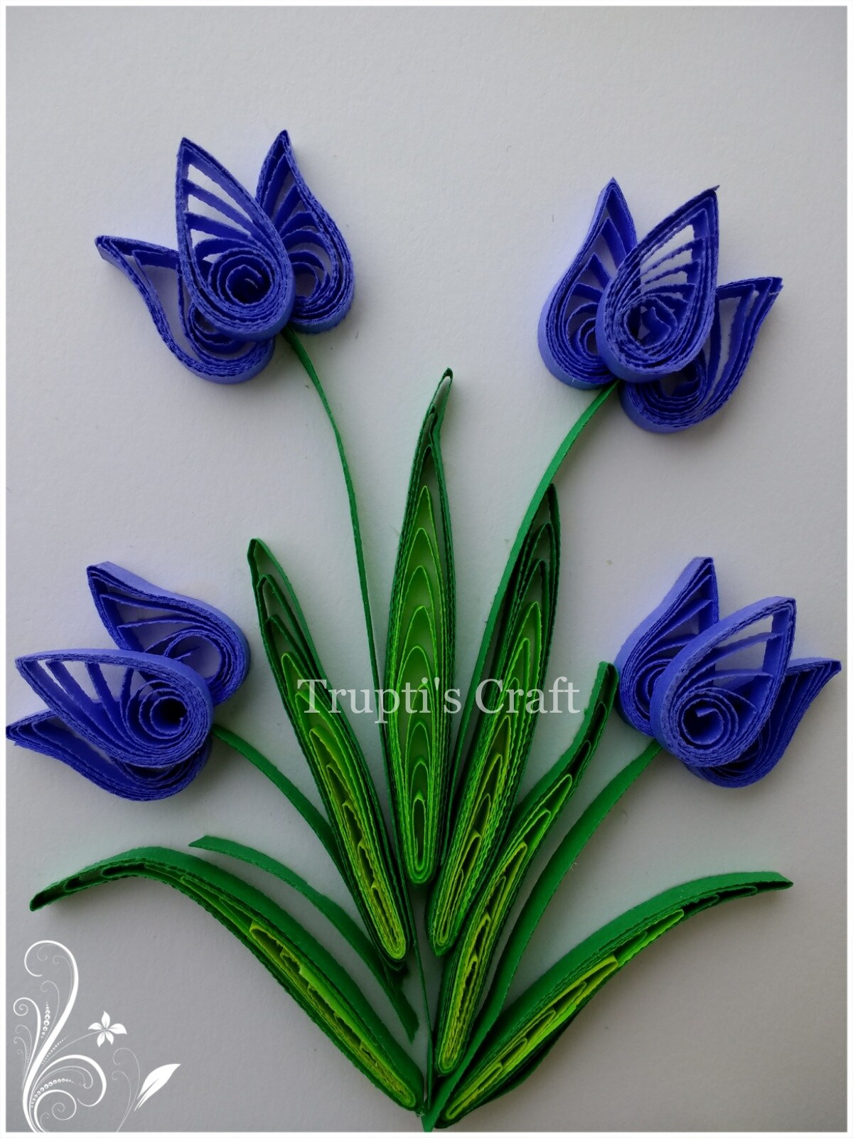 Paper Quilling Tulip Flower Greeting Card Workshop