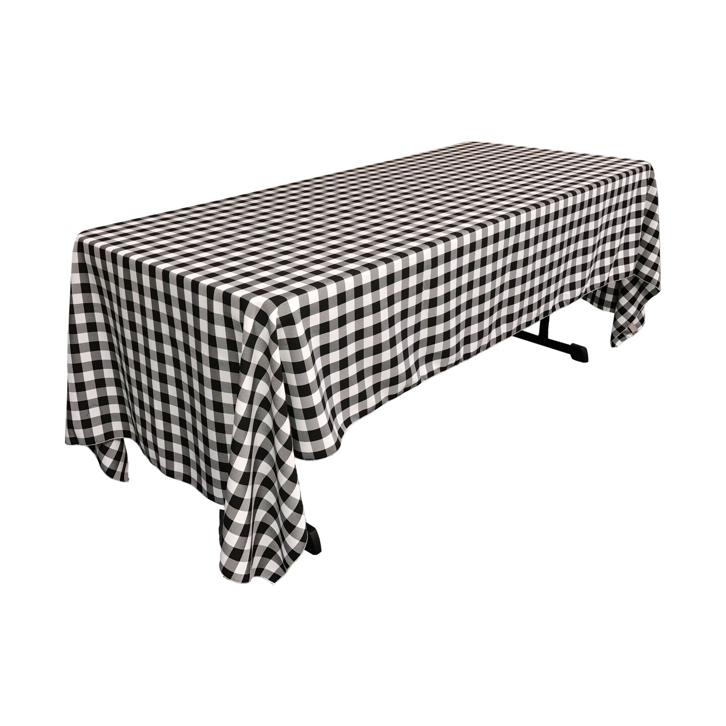 Polyester Gingham Checkered 60 By 144-inch Rectangular Tablecloth