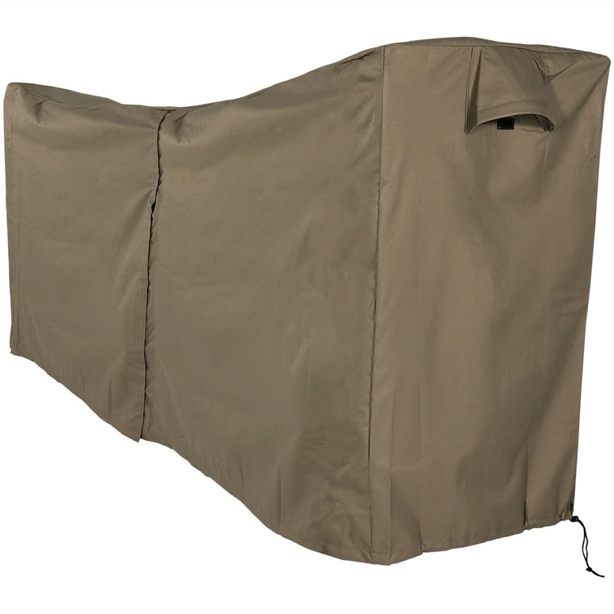 Sunnydaze 8 Ft Weather-Resistant Polyester Firewood Log Rack Cover - Khaki