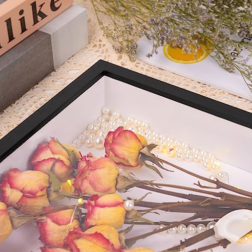 Shadow Box Frame 2Pcs, Black Shadow Box 8x10 Suitable for Displaying Dried Flowers, Photos, Handicrafts, Gifts for Birthday, Wedding, Anniversaries, Graduations and Holidays