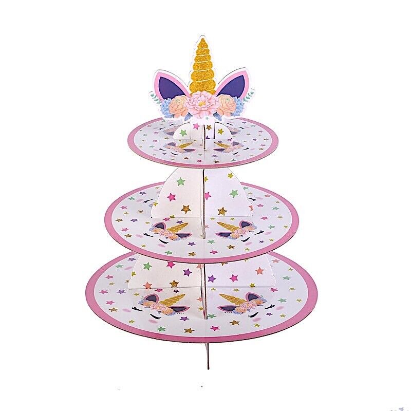 15-Inch tall 3 Tier Assorted Centerpiece Cake Cupcake Stand