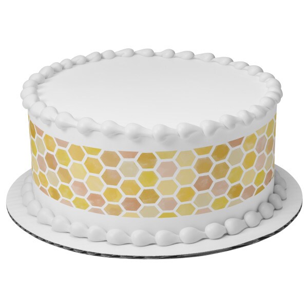 Honeycomb Blush Edible Cake Topper Image Strips