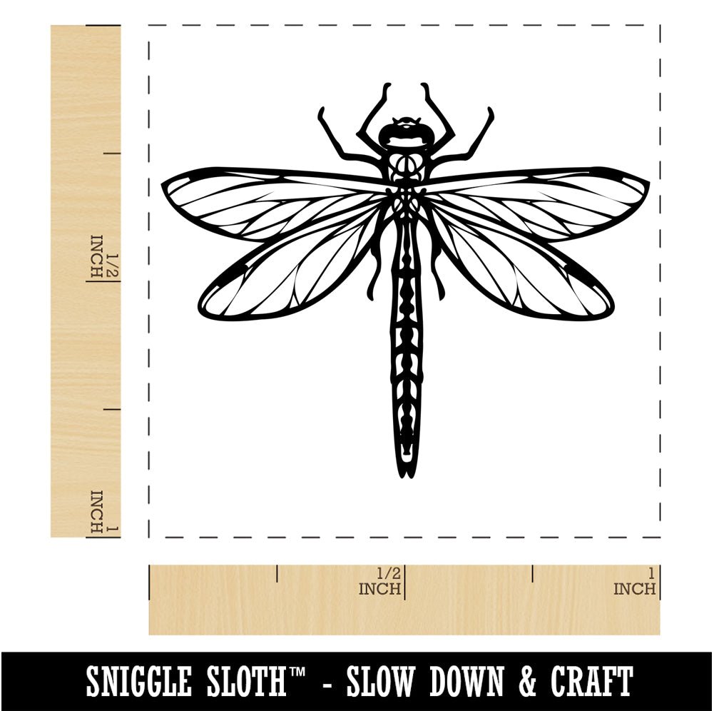 Detailed Dragonfly Insect Darter Darner Self-Inking Rubber Stamp Ink Stamper