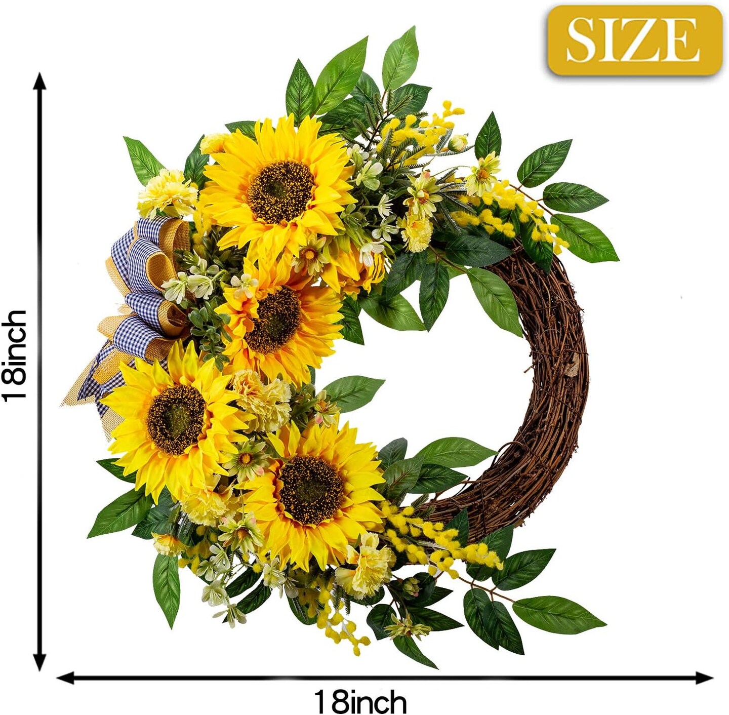 18&#x22; Sunflower Splendor Wreath