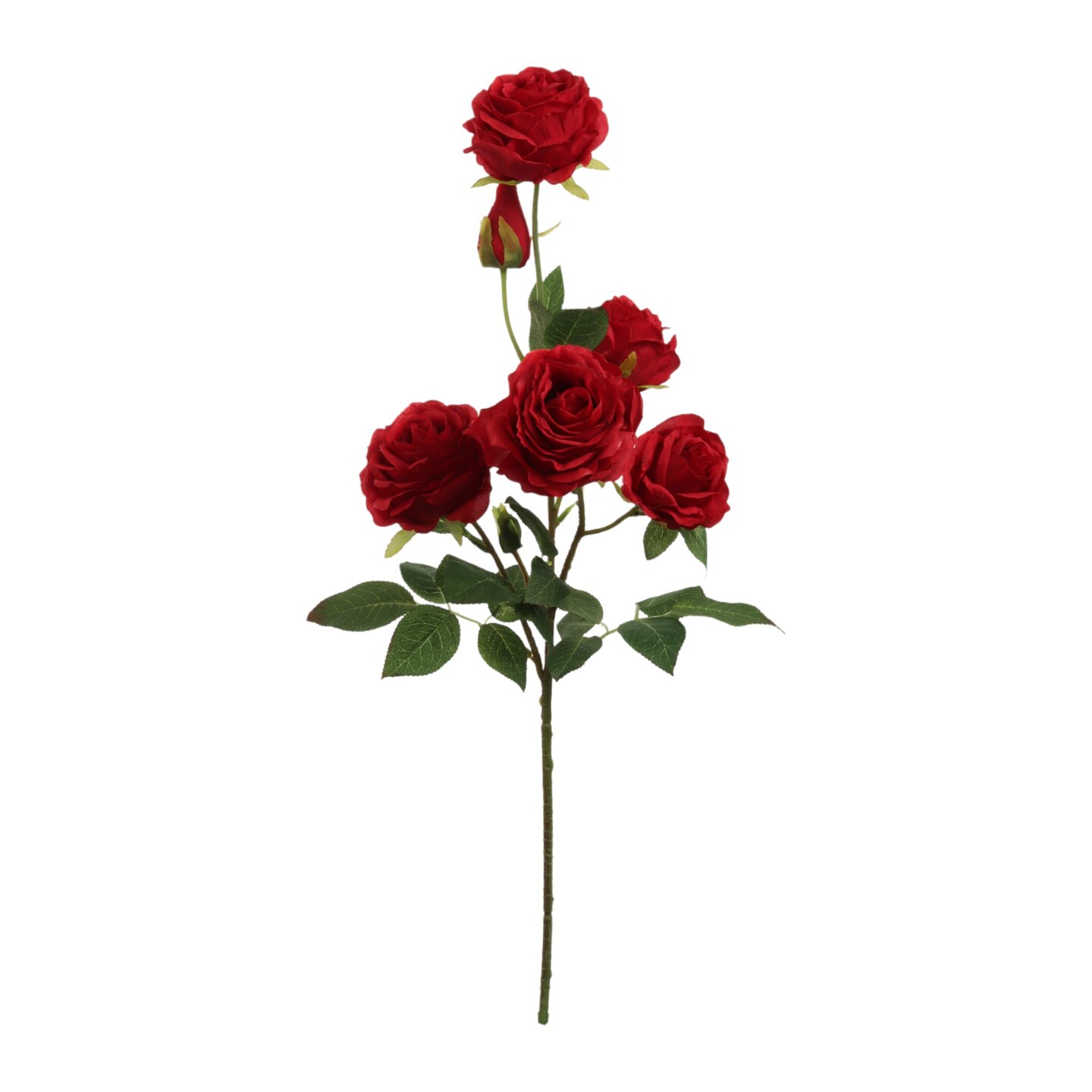 12-Pack: Red Rose Spray with 5 Lifelike Silk Flowers by Floral Home ...