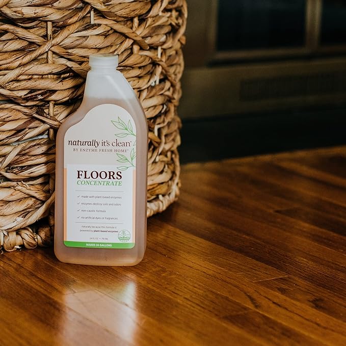 Naturally It&#x27;s Clean Floor Cleaner (Makes 24-gallons) For All Floor Types (Plant Based Enzymes) | MINA&#xAE;