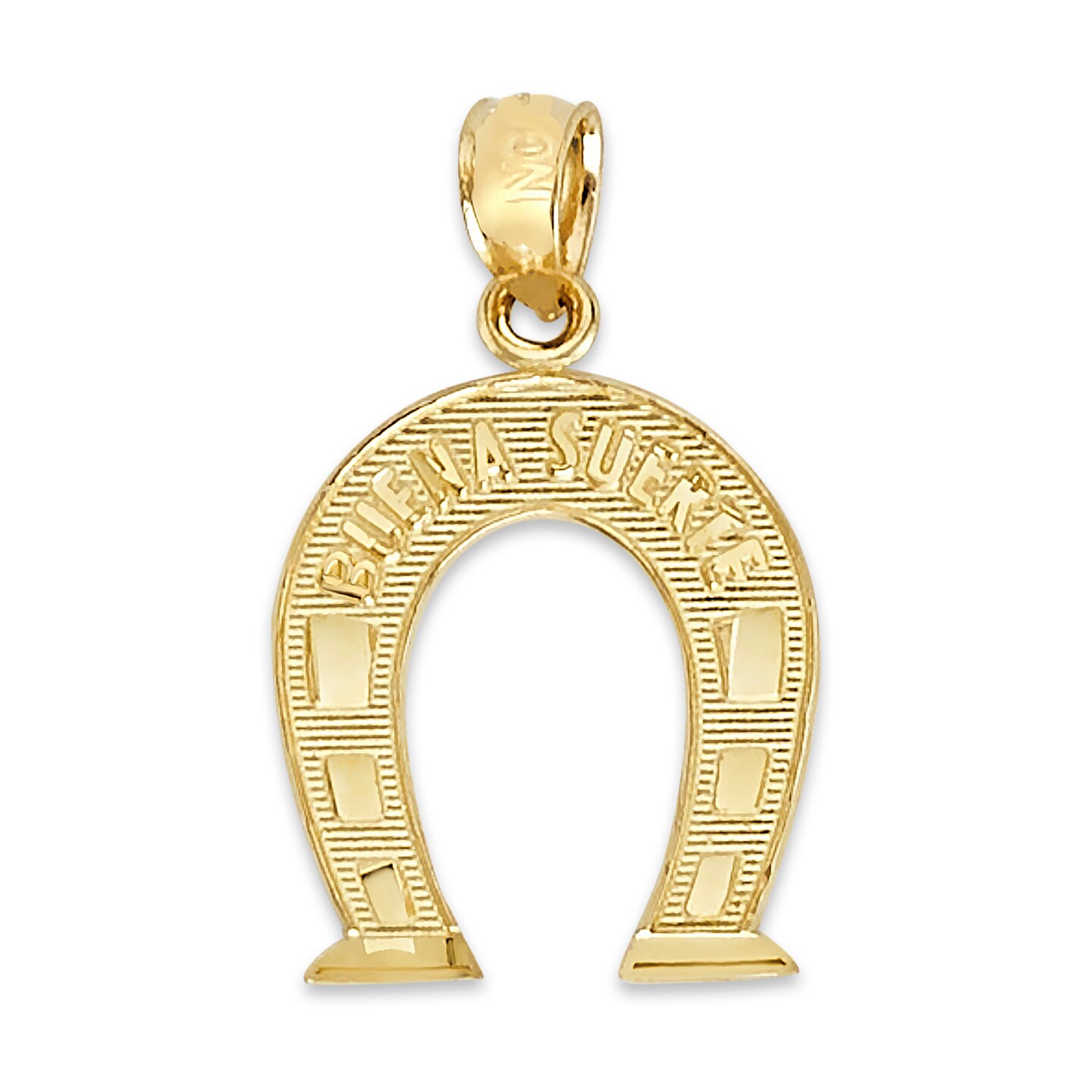 ✨ 10k solid gold pendant hot tiny horseshoe