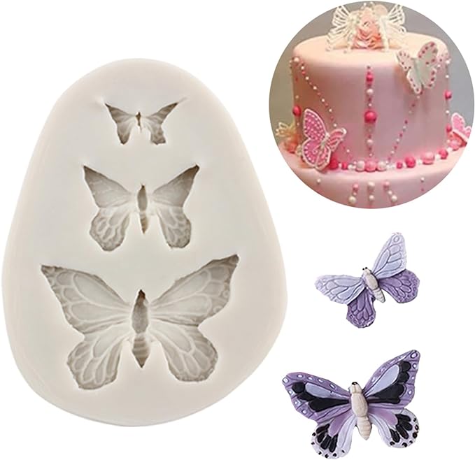 Mini Butterfly Fondant Silicone Molds Set of 6
