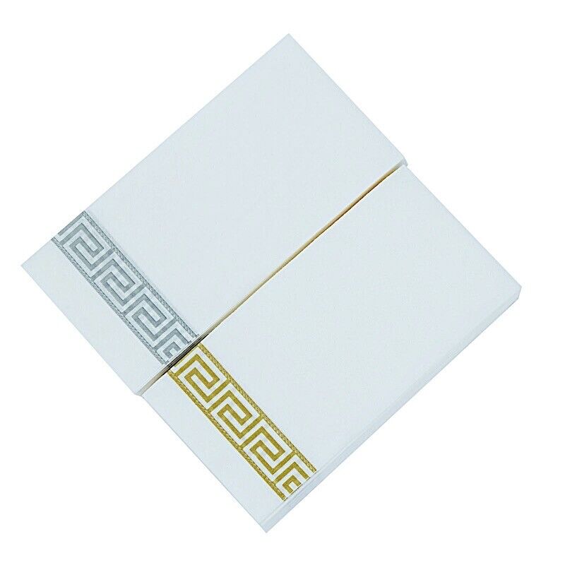 20 White Gold AIRLAID PAPER NAPKINS