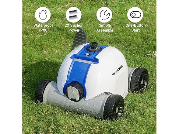 Rock&#x26;Rocker Cordless Robotic Pool Cleaner - Blue | MINA&#xAE;