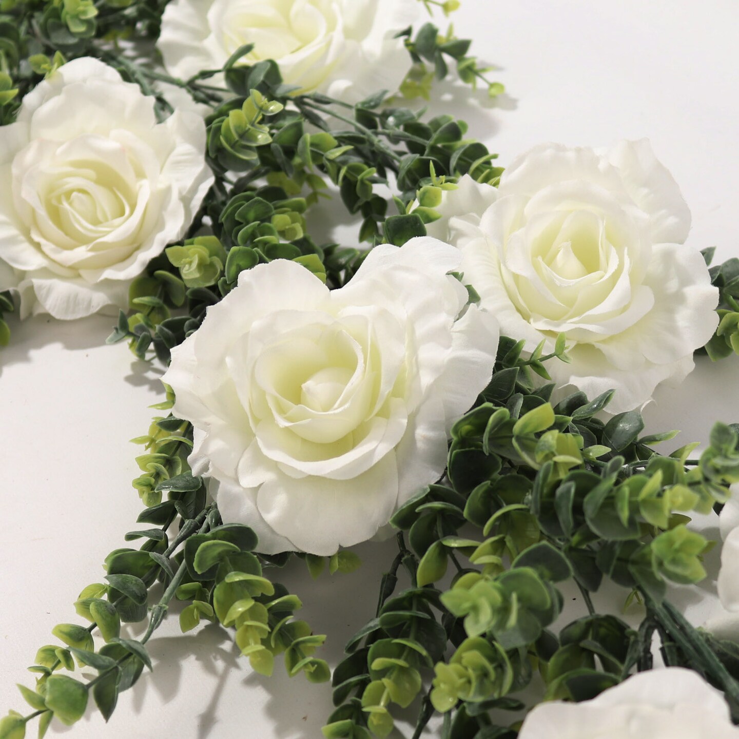 6-Foot Realistic Eucalyptus Garland - Lifelike Greenery with Natural Leaves, Perfect for Wedding Arches, Party Tablescapes &#x26; Home Decor - All-Season Botanical Accent, Floral Home by Artificial Flowers