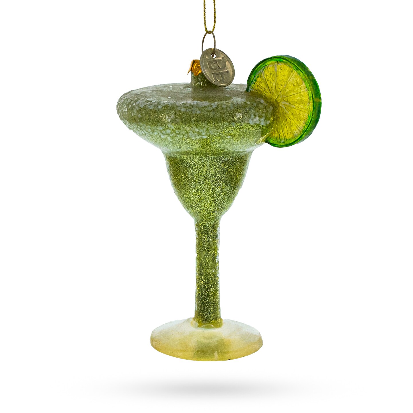 Refreshing Cocktail with Lime Glass Christmas Ornament