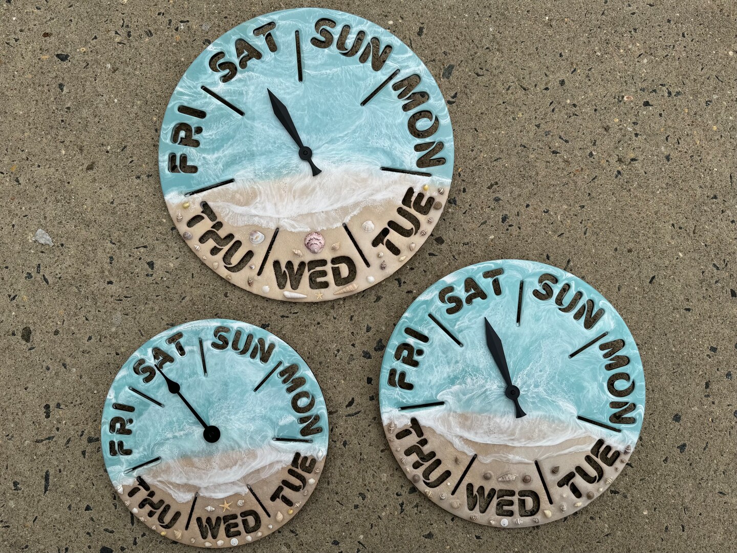 Day of the Week Clock, Office Wall Art Retirement Gifts for Boss Co-worker Husband Wife Women Men Beach Decor Ocean Funny Wedding Vacation product 4