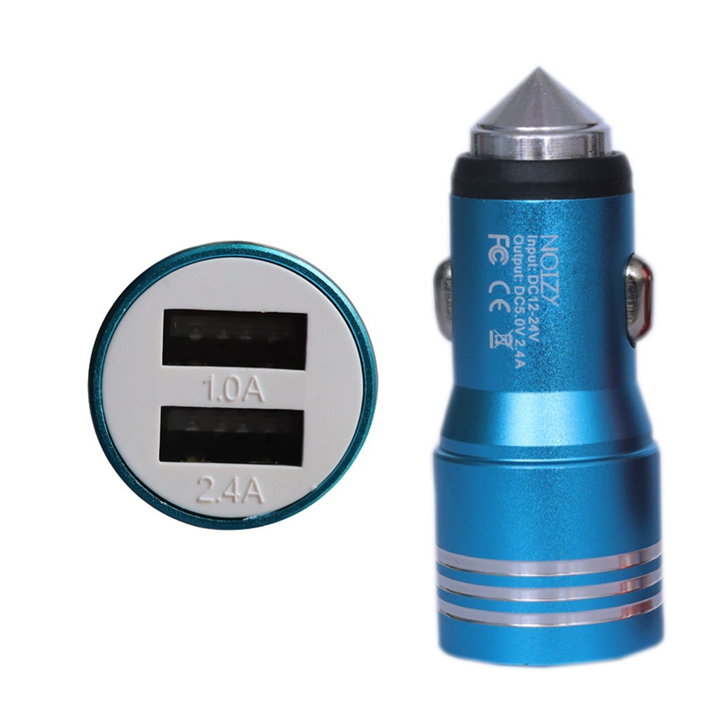 Premium Metal Car Charger | Dual USB 2.4A &#x26; 1.0A | Fast Charging Adapter for iPhone, Samsung &#x26; More | Quantum Vortex Cigarette Lighter Charger