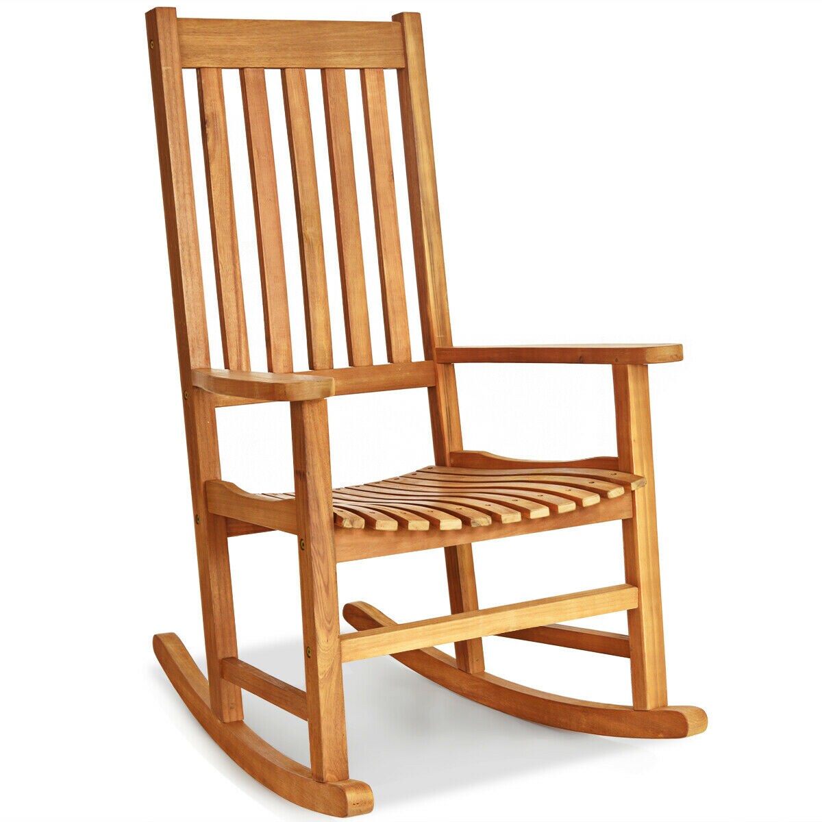 Indoor Outdoor Wooden High Back Rocking Chair Michaels