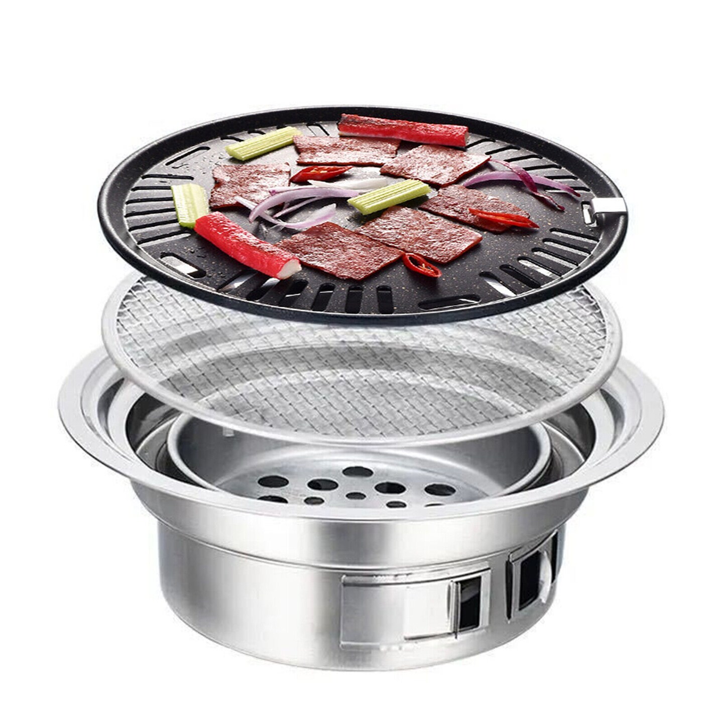 Kitcheniva Portable Stainless Steel BBQ Charcoal Grill Stove Oven