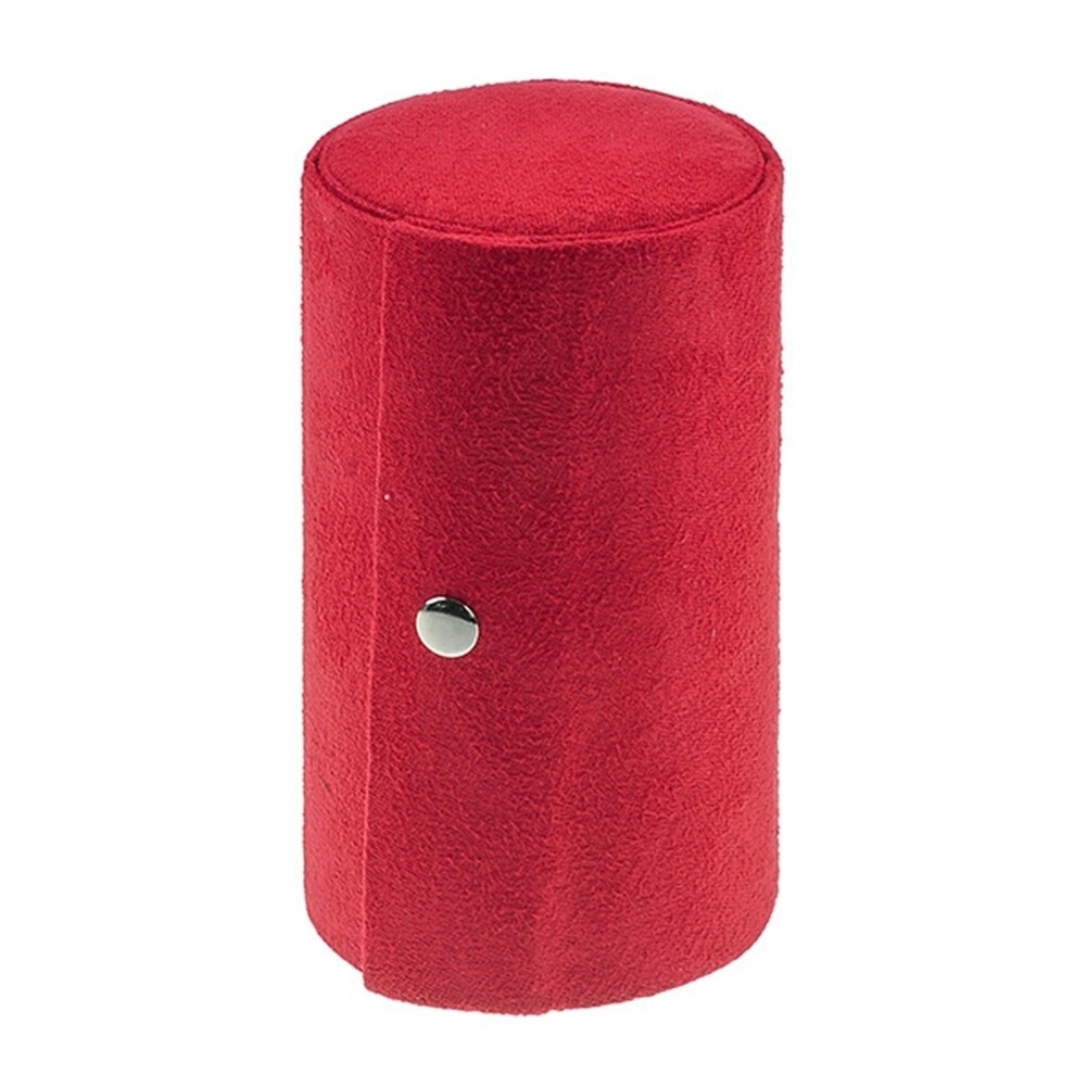 Generic Portable 3 Layers Cylinder Shaped Rotatable Women Jewelry Storage Box Organizer