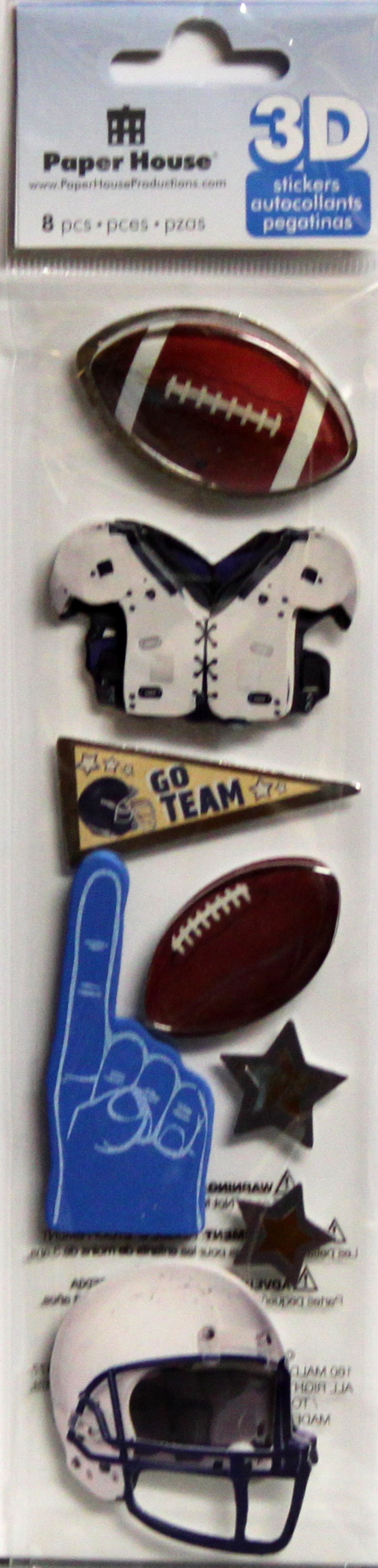 Paper House Dimensional 3D Football Stickers