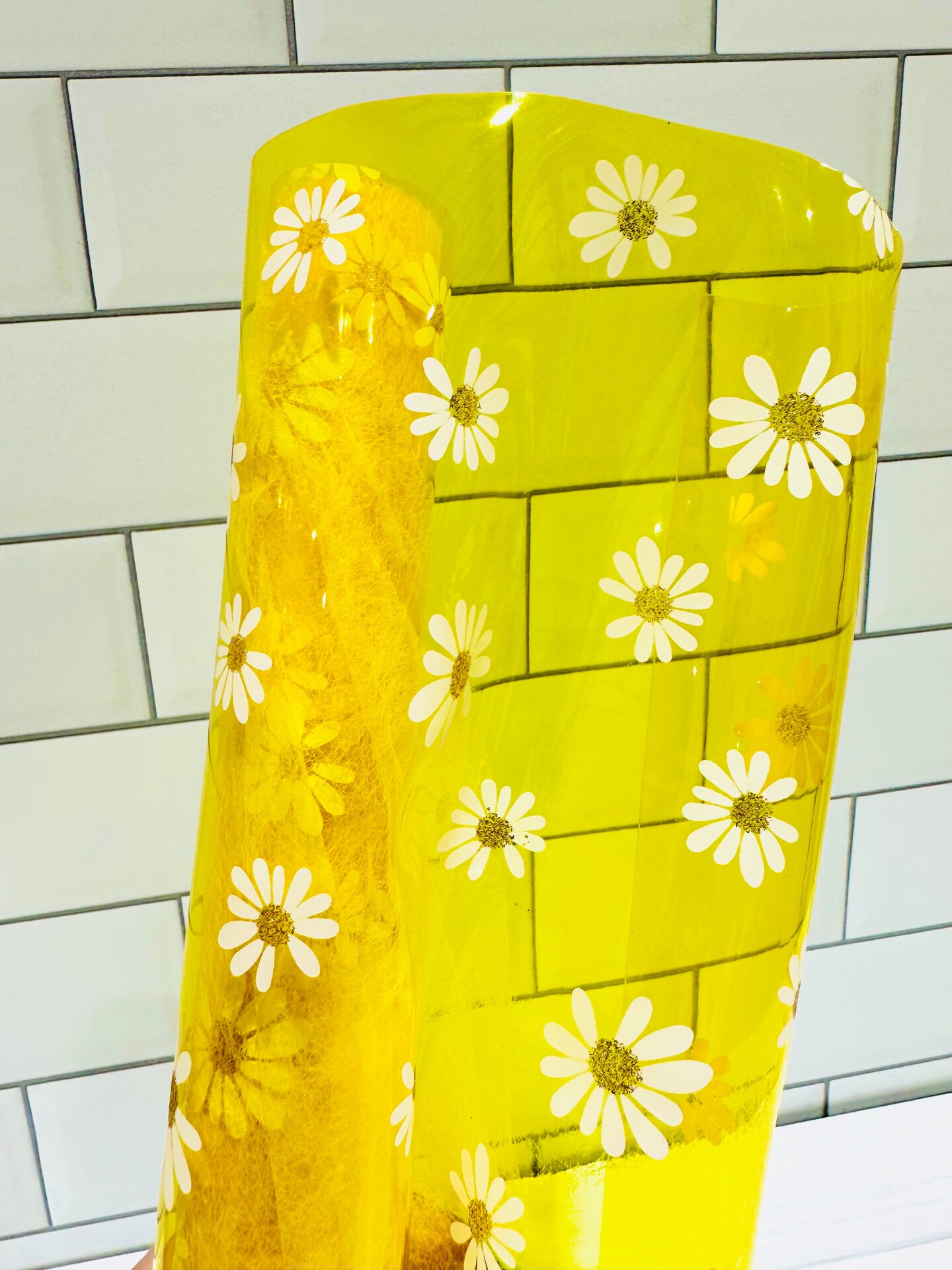 Yellow Gold Clear Daisy Jelly Vinyl