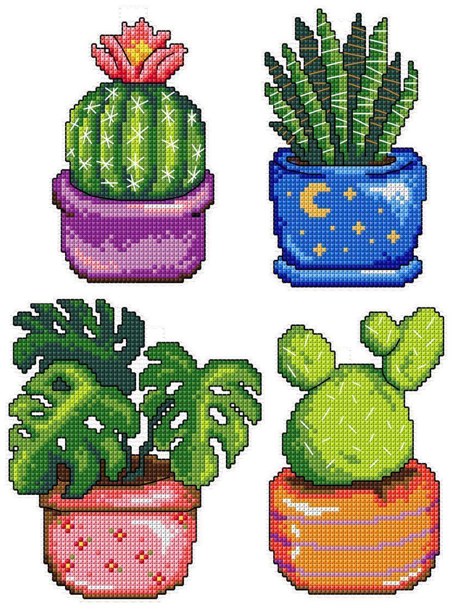 &#x22;Cactus&#x22; Counted Cross-Stitch Kit