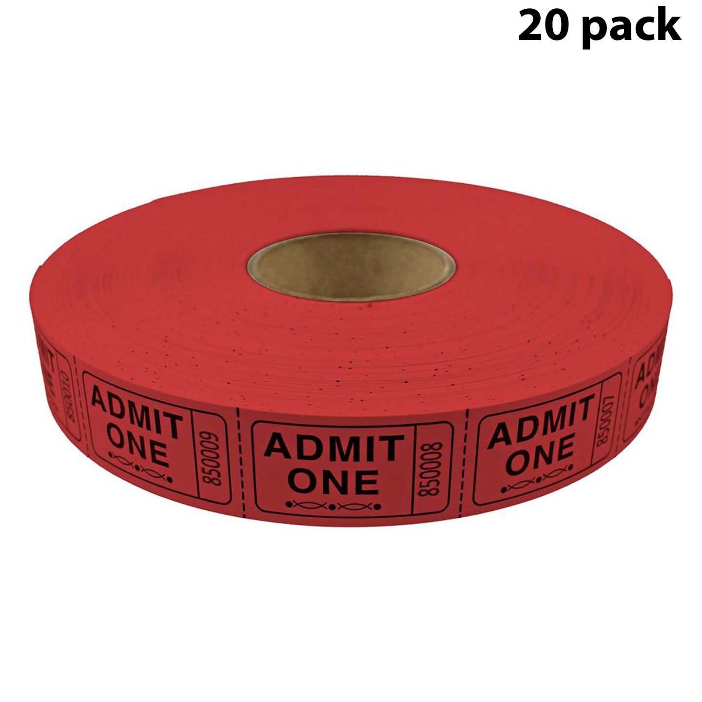 Tacticai 2000 Admit One Raffle Tickets – Single Roll, Consecutively Numbered – Perfect for Events, Entry, Fundraisers & Prizes – Available in 8 Colors