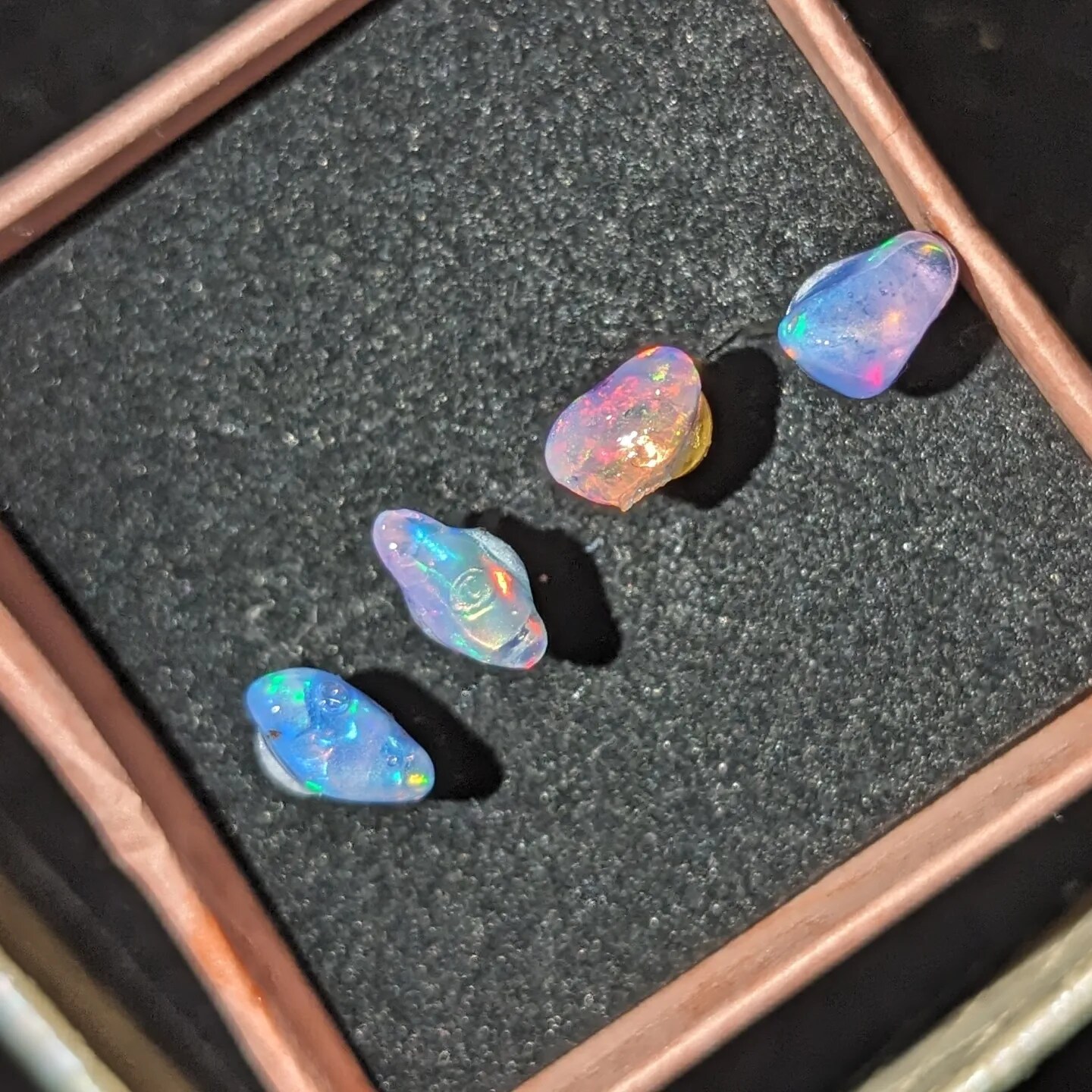 Opal & Druzy floating ring, size 6.75-7 – Amanda Ponvert Designs