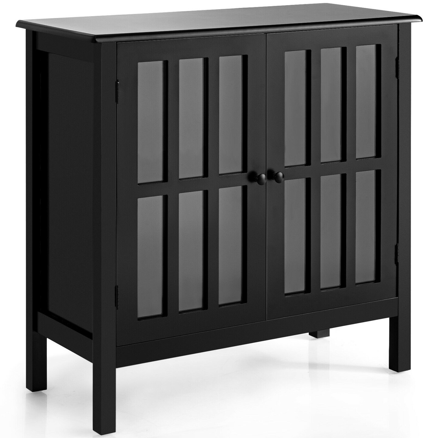 Glass Door Sideboard Console Storage Buffet Cabinet