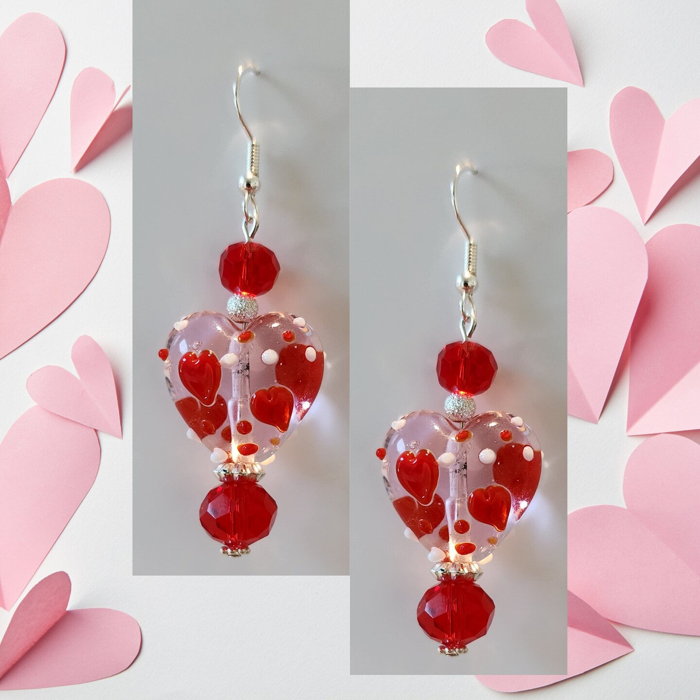 Valentine heart earrings hotsell