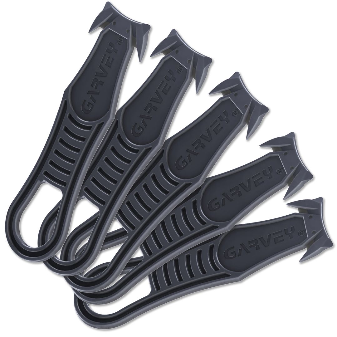 Garvey Safety Cutter with Shielded Blades, Box Cutter, 4&#x22; length x 1.25&#x22; width, Black, 5 count