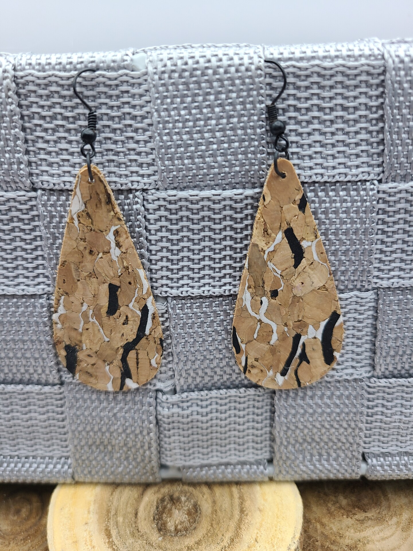 Bundle of Cork Leather Earrings, Black and White Cork, Large Teardrop,  Small Teardrop, and Marques Shape Earrings, Lightweight, Unique  MakerPlace