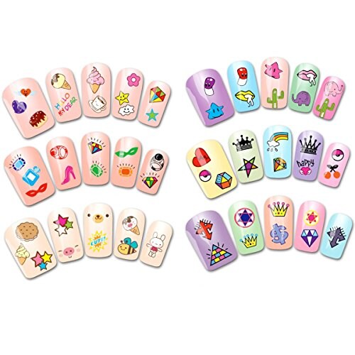 Wrapables 30 Sheets Funky Patterns Nail Art Nail Stickers 3d Nail Decals Nail Art for Children