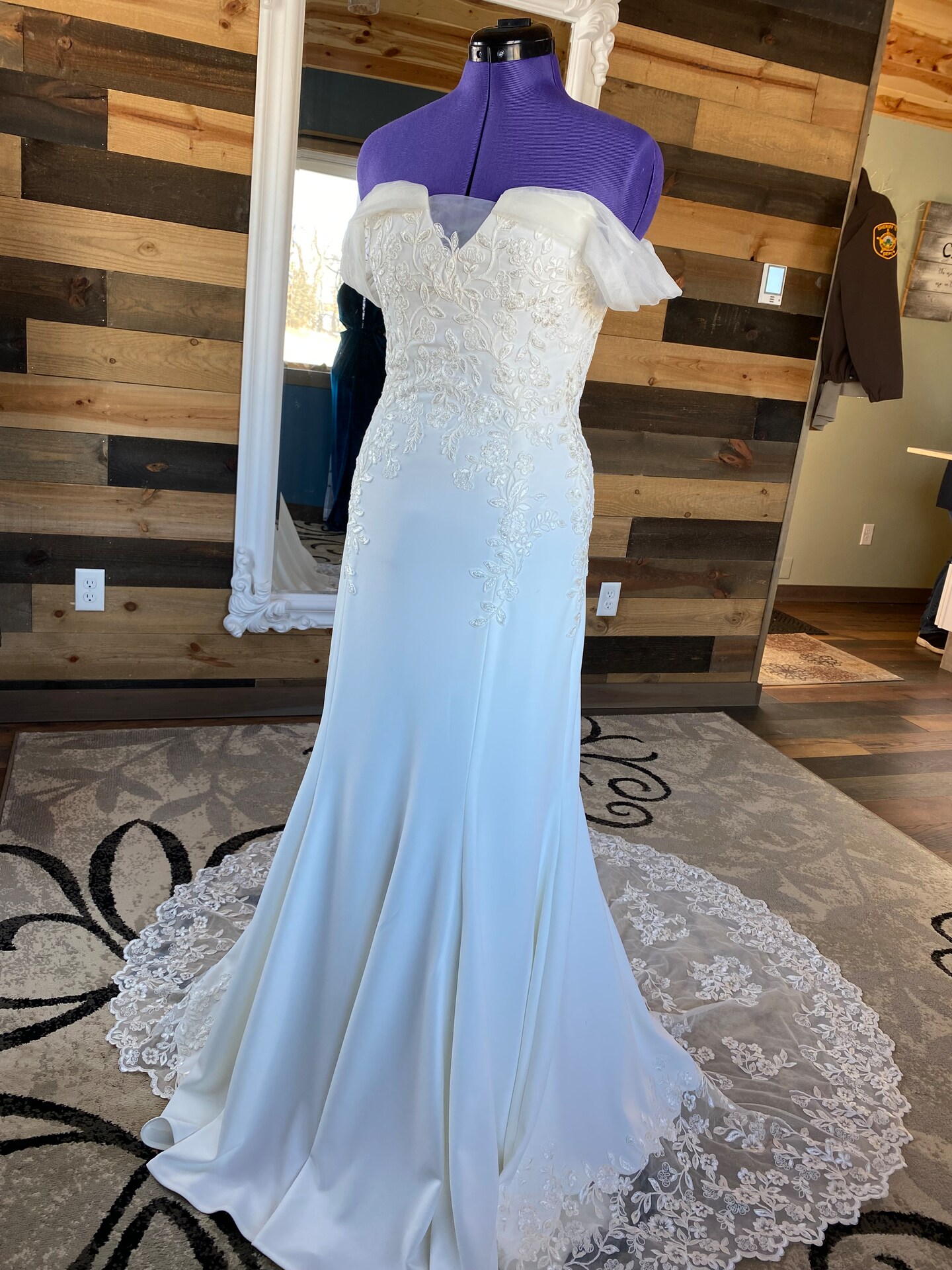 Off white lace wedding dress | MakerPlace by Michaels