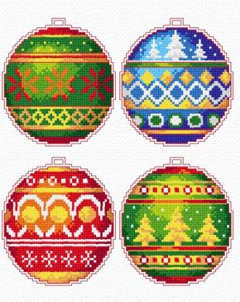 Christmas ornaments Counted Cross-Stitch Kit