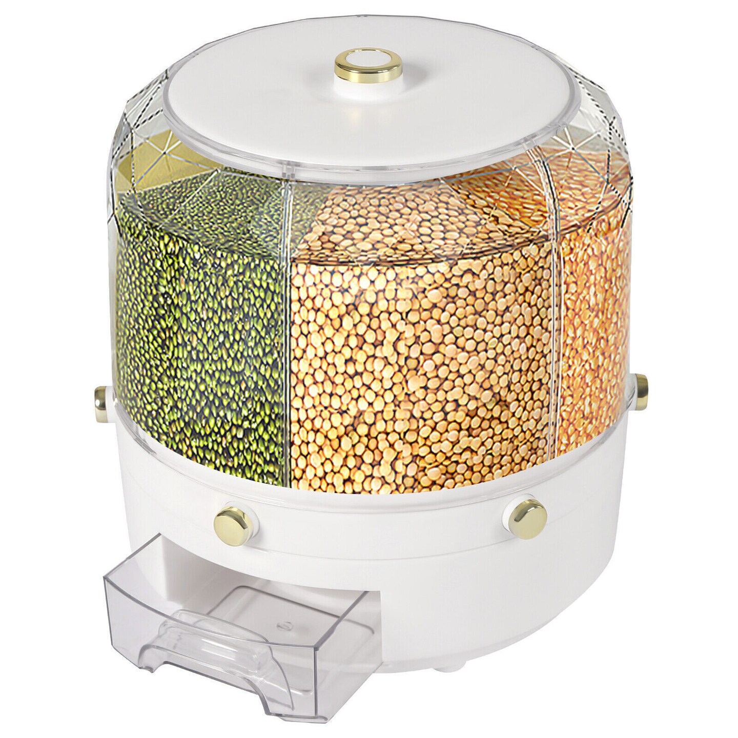 Kitcheniva 6 in 1 360&#xB0; Rotating Grain Dispenser Container