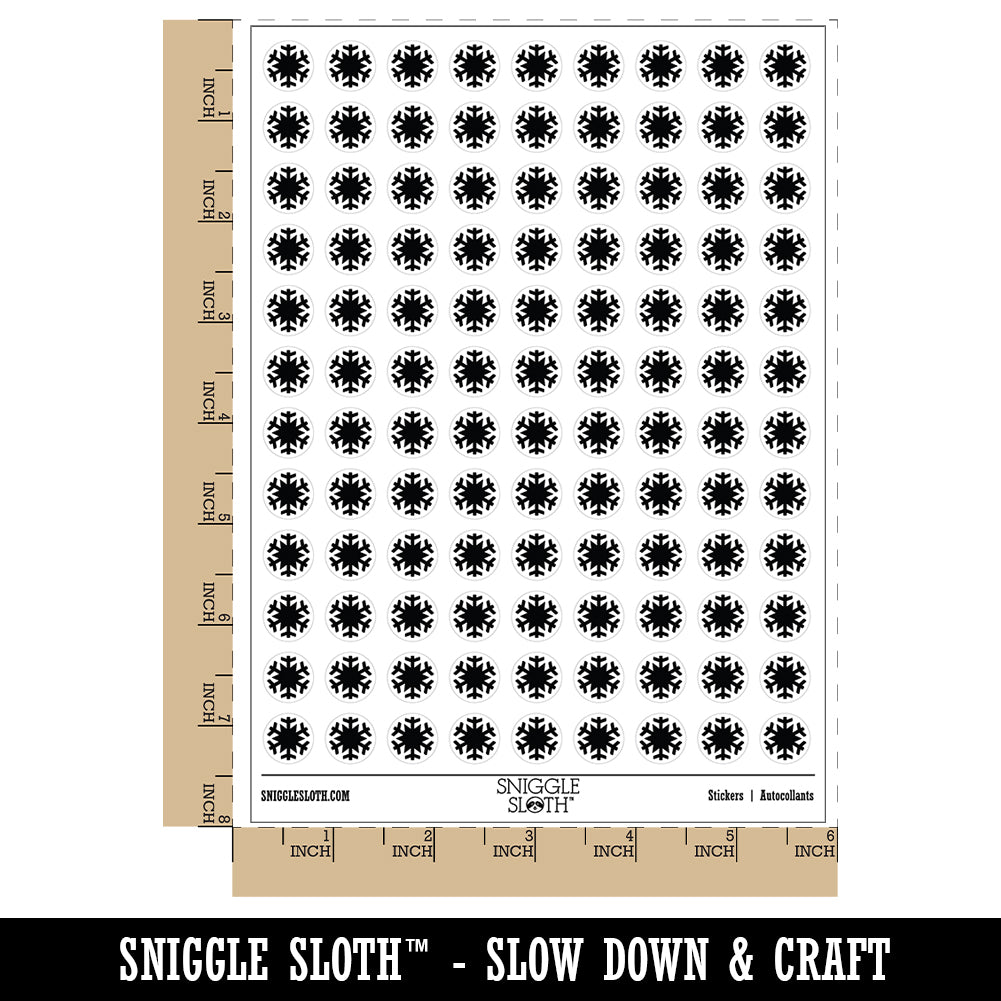 Snowflake Winter 200+ 0.50&#x22; Round Stickers