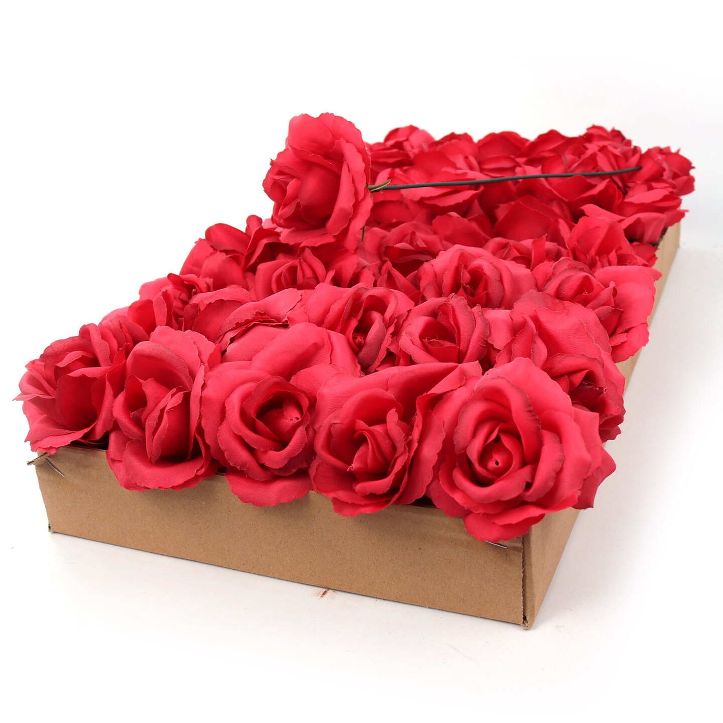 Box of 50: Beauty Rose Picks, Silk Blooms, Floral Picks (8&#x22;L X 3&#x22;W) by Floral Home&#xAE;