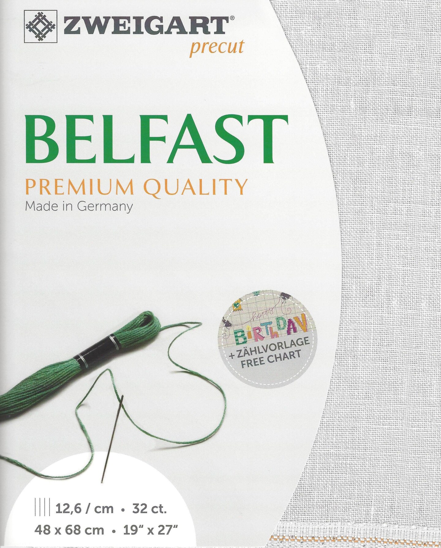 Produktbild von Precut Zweigart Belfast 3609/578 Spruce Blue Spruce / French