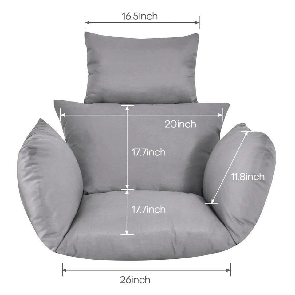 Hanging Swing Hammock Seat Cushion Egg Chair Sofa Pillow Thick Filling Soft Pad