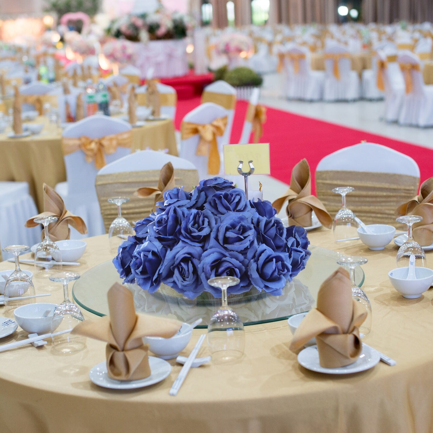 50-Pack: Royal Blue Rose Picks, 8" Long, 3" Wide, Realistic Faux Floral Arrangement for Home & Event Decor by Floral Home®