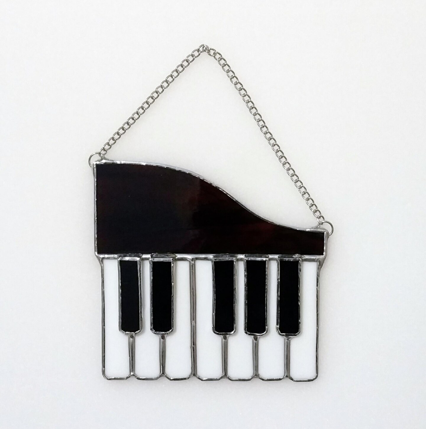 Stained Glass Piano Suncatcher, Piano Keys, Music Lover Gift, Piano Keyboard, Musical popular Decoration, Choir Gift, Musical Instrument