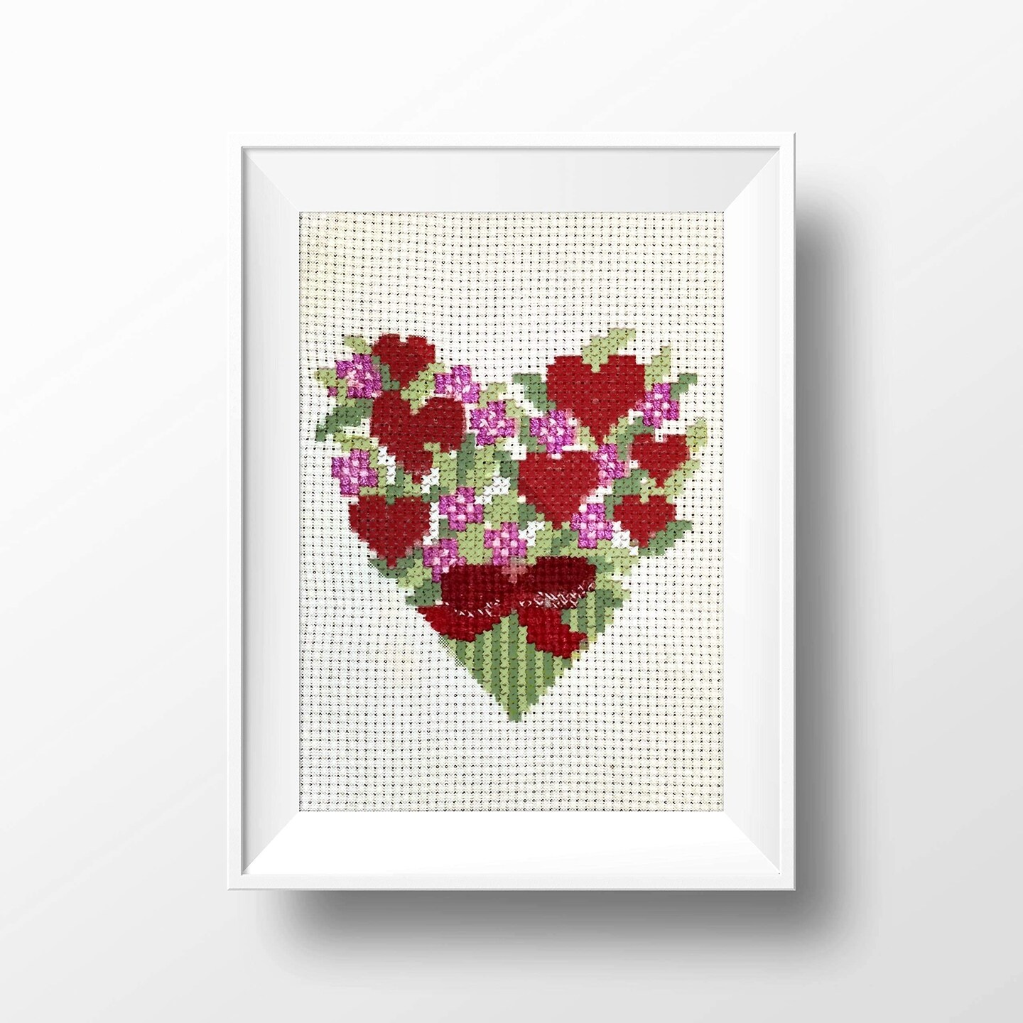 Needlepoint Kits For Adult Beginner Hearts and Birds Embroidery Starter Kit