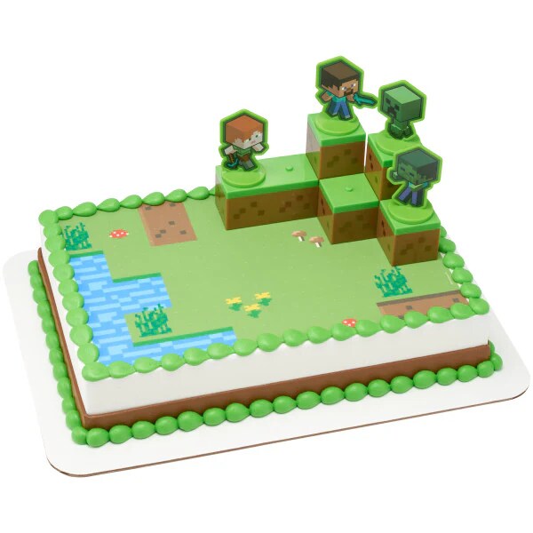 MINECRAFT Mobs Beware! Set Cake Decorating Kit Topper | Michaels