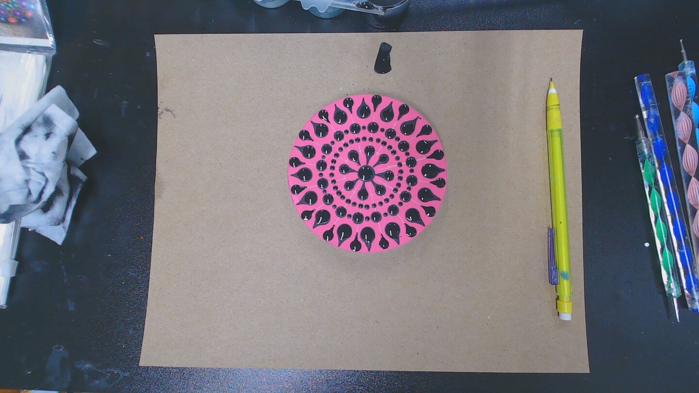 "Disco Dots" Dot Mandala Painting Step by Step image 6